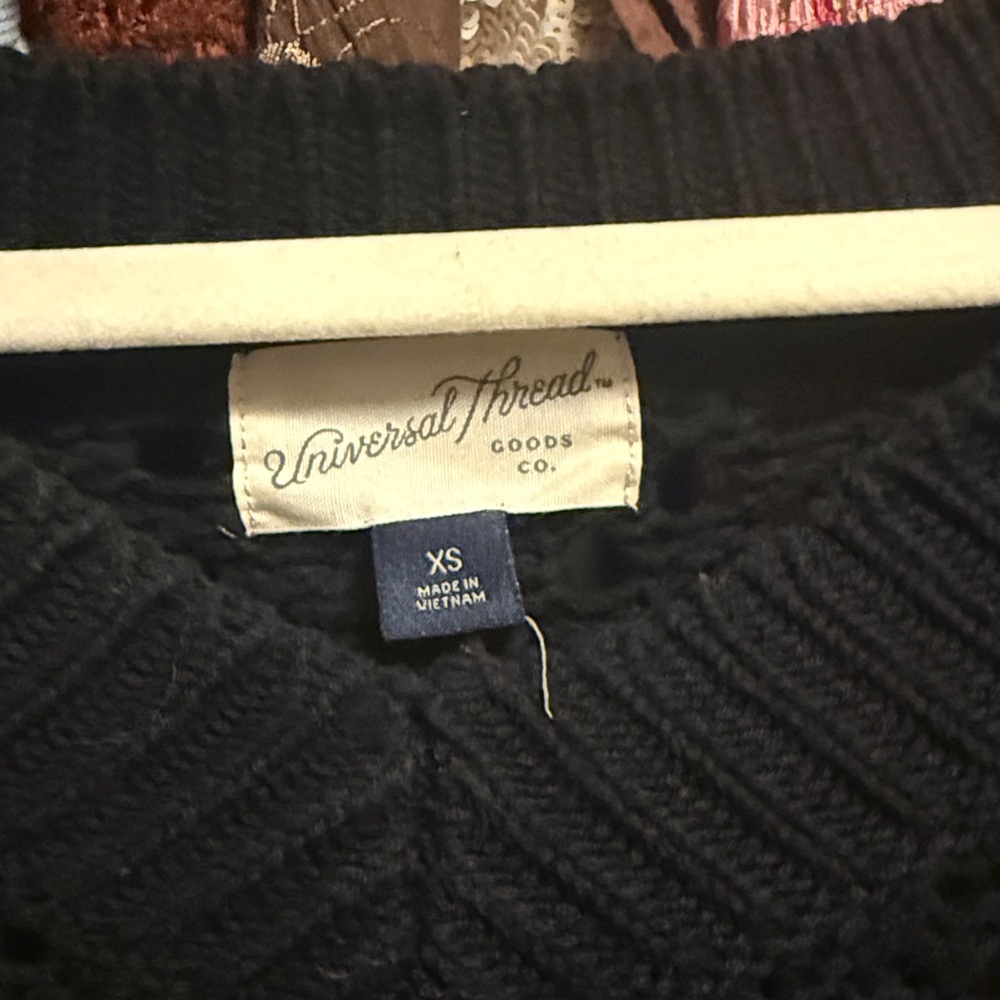 Universal Thread Black Ribbed Sweater - Picture 2 of 2